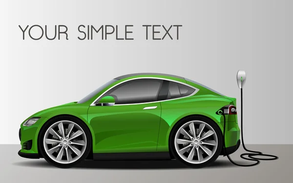 Vektör modern çizgi film Araba, ekolojik araba