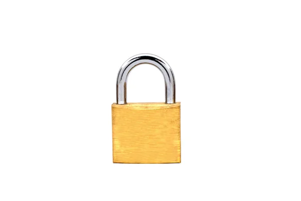 Metal padlock isolated on white background — Stock Photo, Image