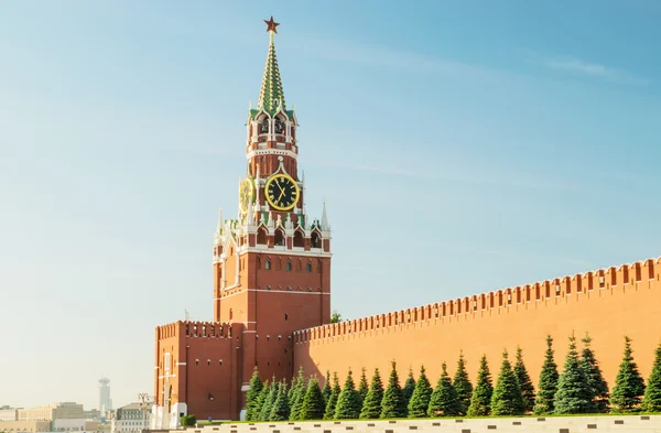 Moskova Kremlin kırmızı kare üzerinde işçinin kulesi. Rusya.
