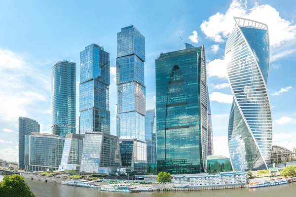 Panoramic Skyscrapers of Moscow City, Russia — Stock Photo, Image