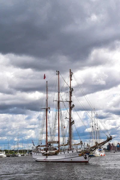 Rostock Deutschland August 2016 Dreimastbark Loth Lorien Hansesail Warnemünde Und — Stockfoto