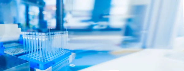 Experiencia Tecnología Robótica Cabeza Robótica Azul Pozos Laboratorio Genética Medicina — Foto de Stock