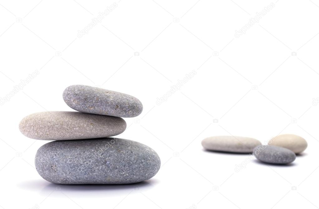 spa stones isolated white background