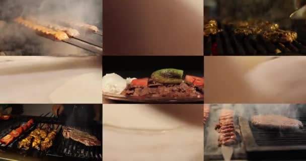 Montaggio di cibo turco 4K — Video Stock