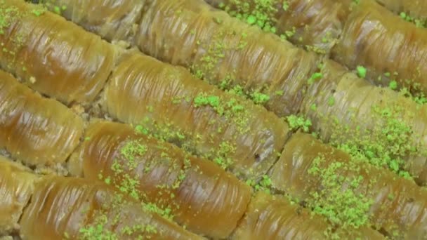 Török Ramadan desszert Burma Baklava — Stock videók