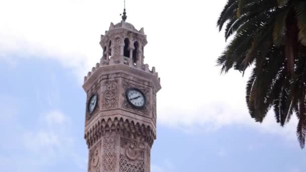 Izmir clock tower time lapse video. — Stock Video