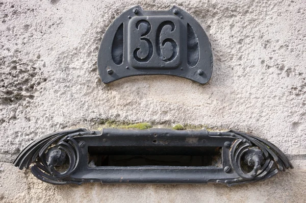 Old Art nouveau style mailbox — Stock Photo, Image