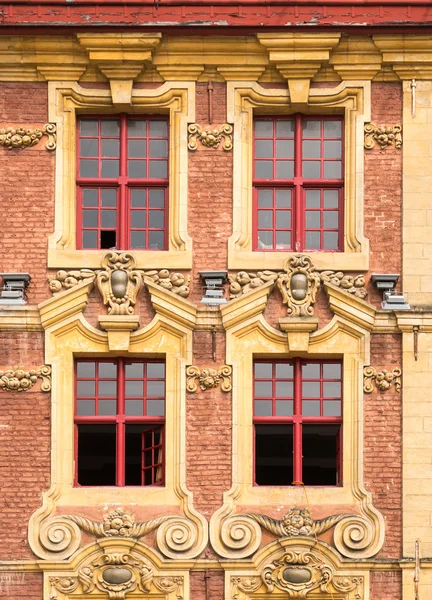 Flanders fachada de construção estilo — Fotografia de Stock