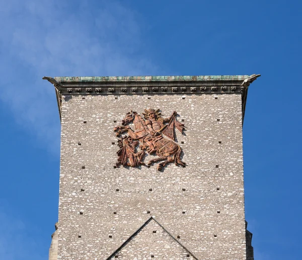Reliéf na fasádě Charlemagne — Stock fotografie