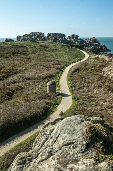 Caminho para a costa na Bretanha — Fotografia de Stock