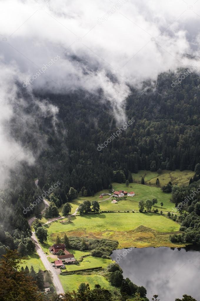 High angle view of a valley