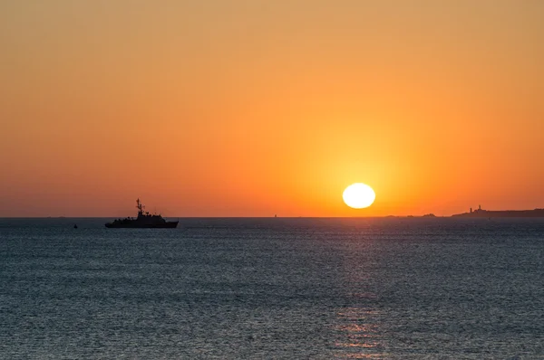 Puesta de sol en el Océano Atlántico — Foto de Stock