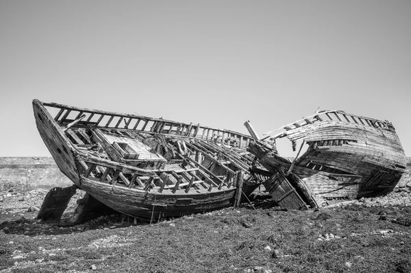Trä ram av skeppsvrak — Stockfoto