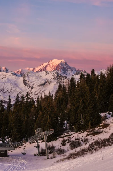 Mont Blanc σούρουπο — Φωτογραφία Αρχείου