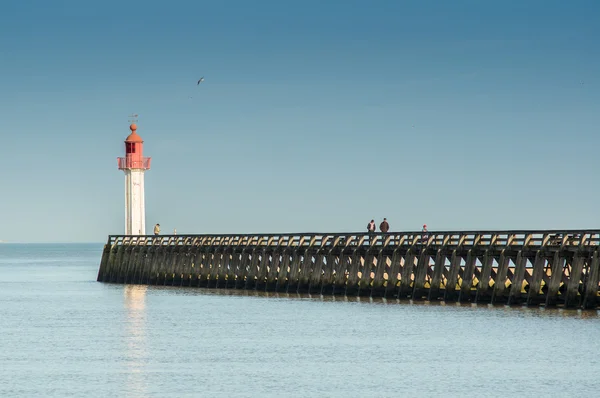 Pittoresca veduta del faro di Trouville Immagine Stock