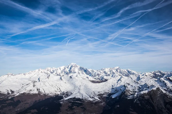 Mont Blanc in the Alps Royalty Free Stock Images