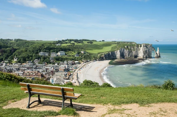 Vista pitoresca da costa perto de Etretat — Fotografia de Stock