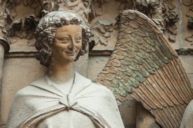 Washed-out statue of angel clipart