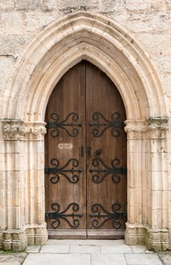 eski ortaçağ ahşap kapı