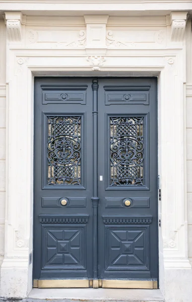 Blue old wooden door — Stock Photo, Image