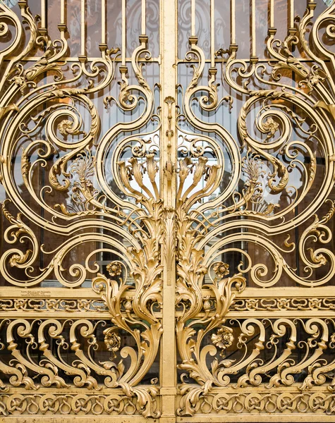 Golden metal door