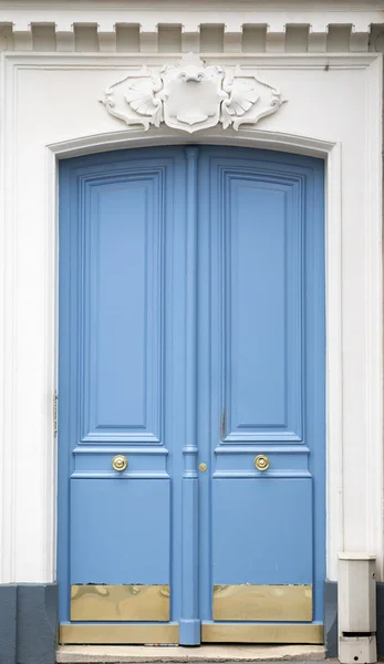 Porta de madeira velha azul — Fotografia de Stock