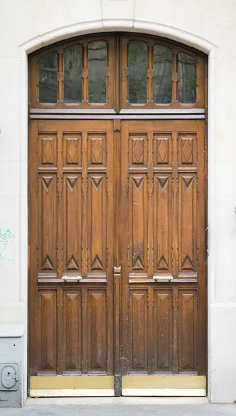 Vieille porte en bois brun — Photo