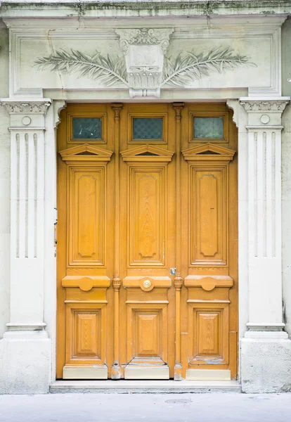 Vecchia porta di legno marrone — Foto Stock