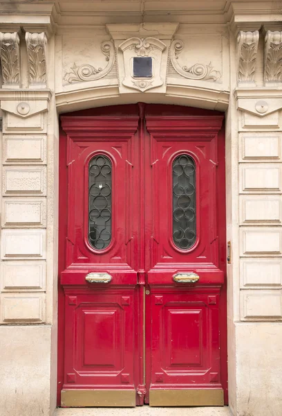 Red old wooden door — Stock Photo, Image