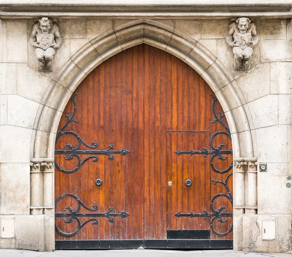Old medieval wooden door — Stock Photo, Image