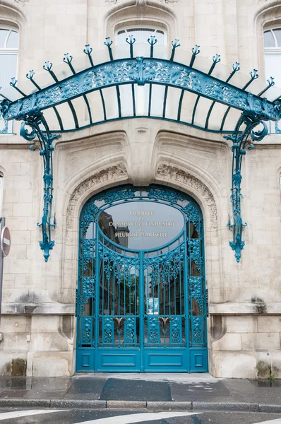 Art nouveau style metal door — Stock Photo, Image