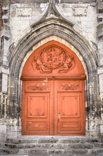 Old red door