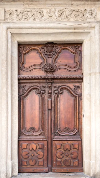 Old brown wooden door — Stock Photo, Image