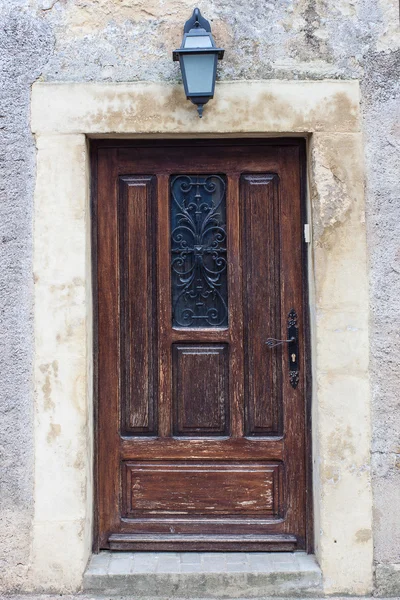 Bruine oude houten deur — Stockfoto