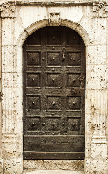 Old wooden door