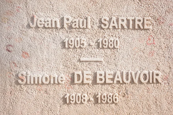 Grób Jean Paul Sartre — Zdjęcie stockowe
