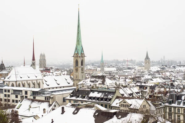 Vista de alto ângulo de Zurique — Fotografia de Stock