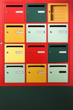 Ofis renkli letterboxes