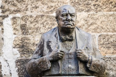 Winston Churchill Memorial Statue clipart
