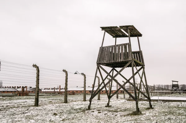 Koncentrationslägret i Auschwitz Birkenau — Stockfoto