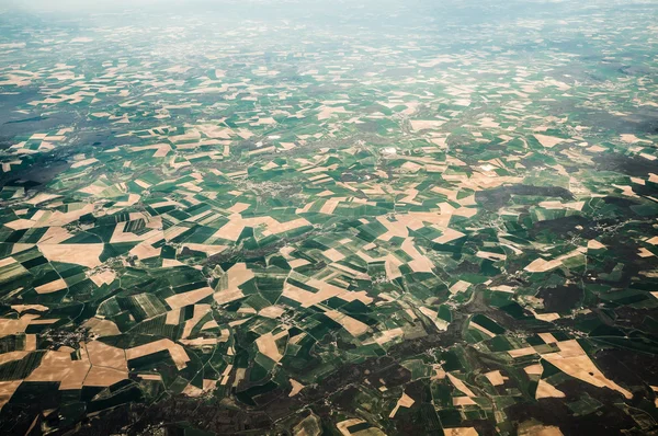 Letecký pohled na francouzské vesnice — Stock fotografie