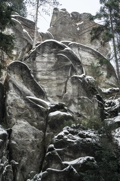 Skály v Adršpachu národní park — Stock fotografie