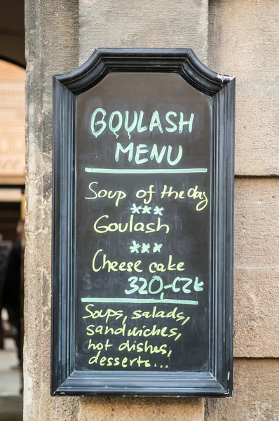 Czech food sign