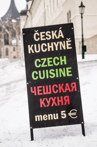 Czech food sign