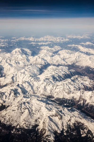 Pokryte śniegiem Alpy — Zdjęcie stockowe