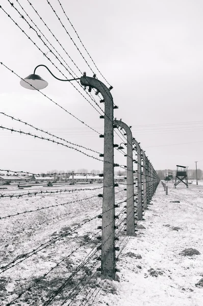 Koncentrationslejr i Auschwitz Birkenau - Stock-foto