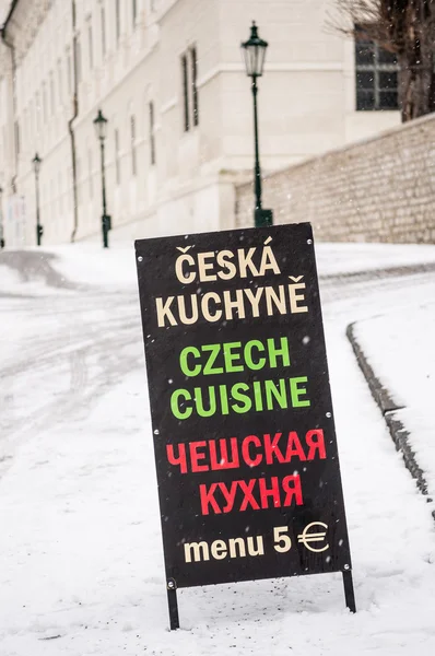 Czech food sign