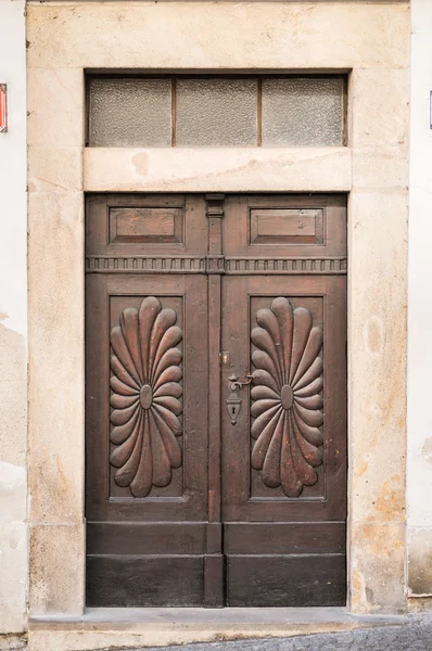 Porta de madeira medieval — Fotografia de Stock