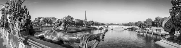 Panorama op de brug van Alexander Iii — Stockfoto