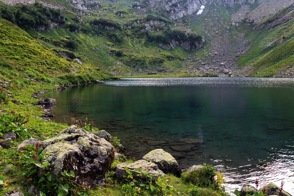 Na górskie jezioro Mzy w gór Abchazji — Zdjęcie stockowe